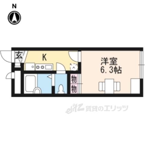 レオパレス 大宮(1K/2階)の間取り写真