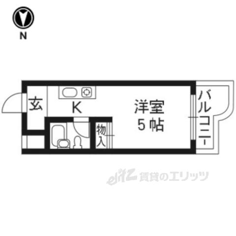 メゾンドパプリカ(ワンルーム/2階)の間取り写真