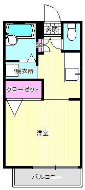 カネマスロイヤルコート(ワンルーム/1階)の間取り写真