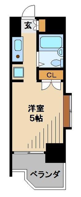 サンヴェール飯能(ワンルーム/7階)の間取り写真