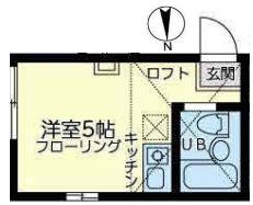 ブルーノート・キャンパス(ワンルーム/1階)の間取り写真