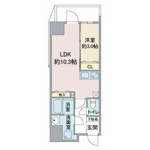 ブレストンコート金山(1LDK/2階)の間取り写真