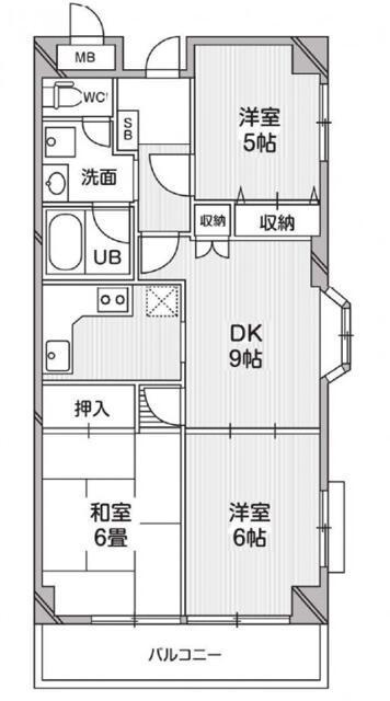 T′S GARDEN田無(3DK/1階)の間取り写真