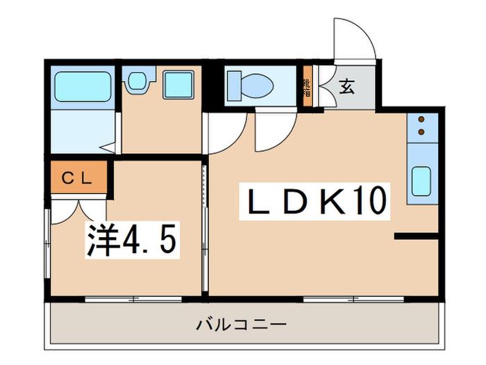 ビューサイト横浜(1LDK/8階)の間取り写真