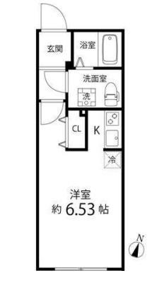 ブランシェ中野本町(ワンルーム/1階)の間取り写真