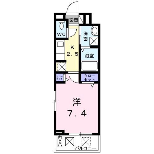 プティボヌール(1K/3階)の間取り写真