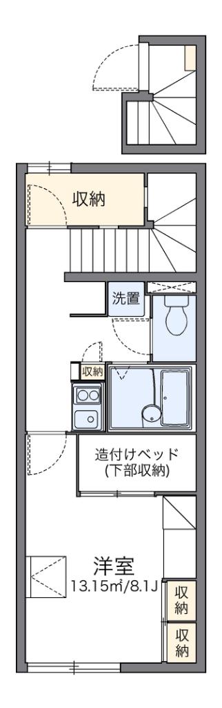 レオパレスウィンクルA(1K/2階)の間取り写真