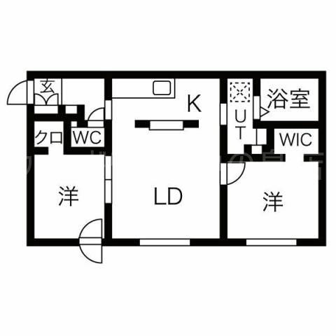 NEXT AVE.TSUKISAMU(2LDK/2階)の間取り写真