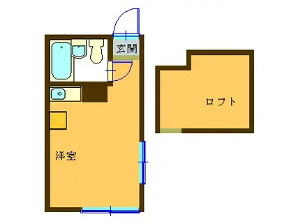 シャノアール明大前B(ワンルーム/1階)の間取り写真