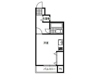 ライオンズマンション盛岡内丸(ワンルーム/5階)の間取り写真