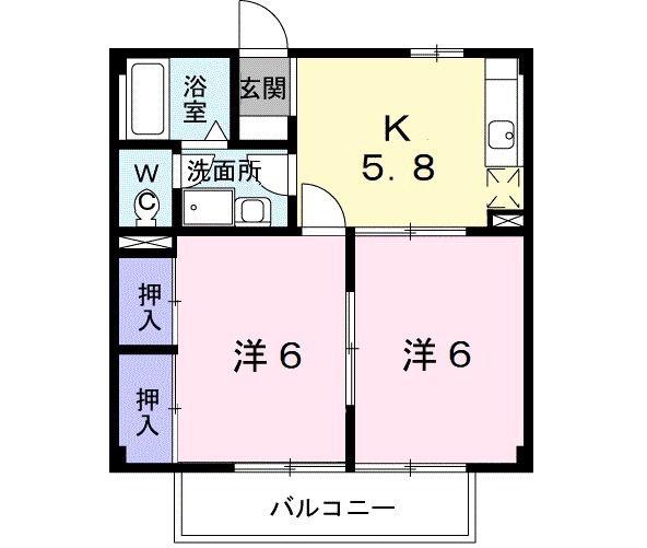 エクセル(2K/2階)の間取り写真