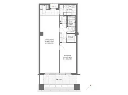 アークヒルズフロントタワーROP(1LDK/11階)の間取り写真