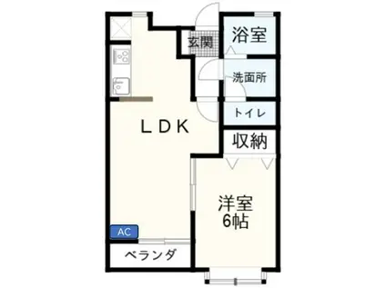 プランドール(1LDK/1階)の間取り写真