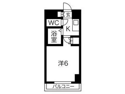 ステュディオ仙台(1K/6階)の間取り写真