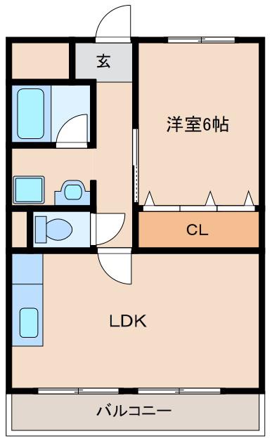 スターハイツ西宮原(1LDK/7階)の間取り写真