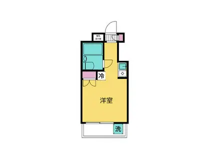 エヴェナール横浜(1K/4階)の間取り写真