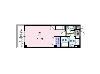 ラ・カーサ 西加賀屋(ワンルーム/3階)の間取り写真