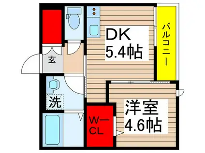 八千代市村上アパート計画(1DK/2階)の間取り写真