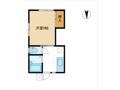 神田アパート(1K/2階)の間取り写真