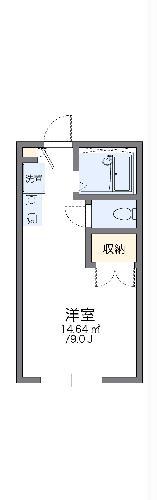 レオパレスリヴェール杉原(1K/1階)の間取り写真