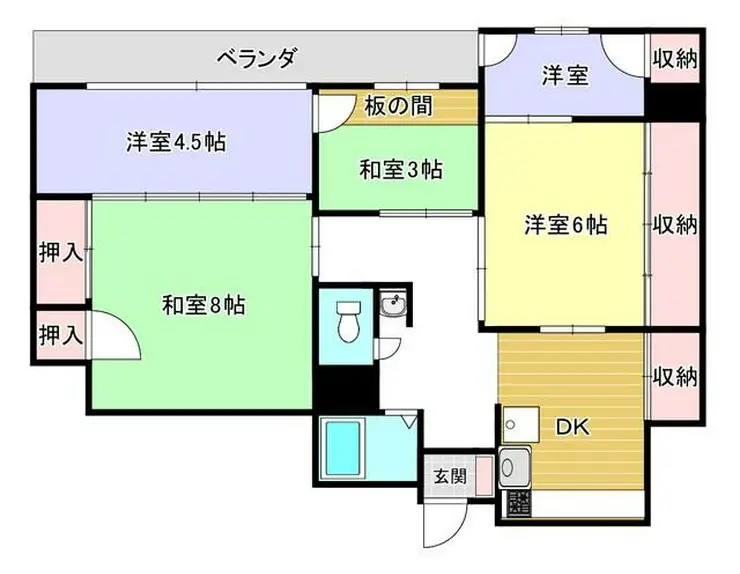 三殿台マンション 3階階 間取り