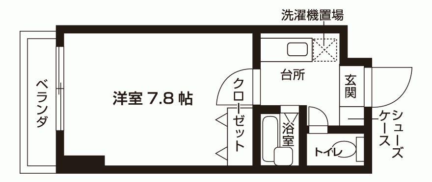 サンセール加藤I(ワンルーム/5階)の間取り写真