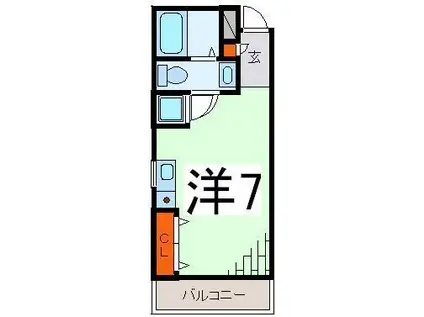 BAAN栄(ワンルーム/2階)の間取り写真