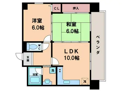 エクレール(2LDK/3階)の間取り写真