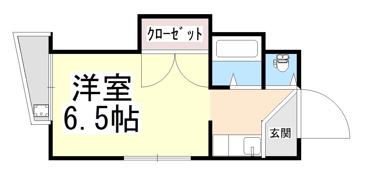エスポワール亀岡(1K/3階)の間取り写真