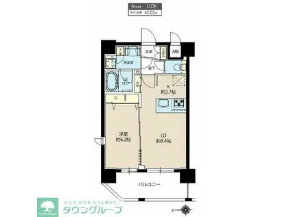 レオーネ新御徒町(1LDK/6階)の間取り写真