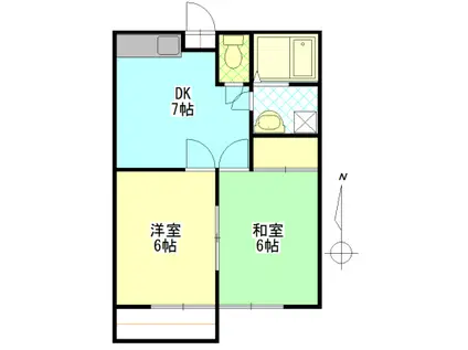 第三小川ハイツ(2DK/1階)の間取り写真