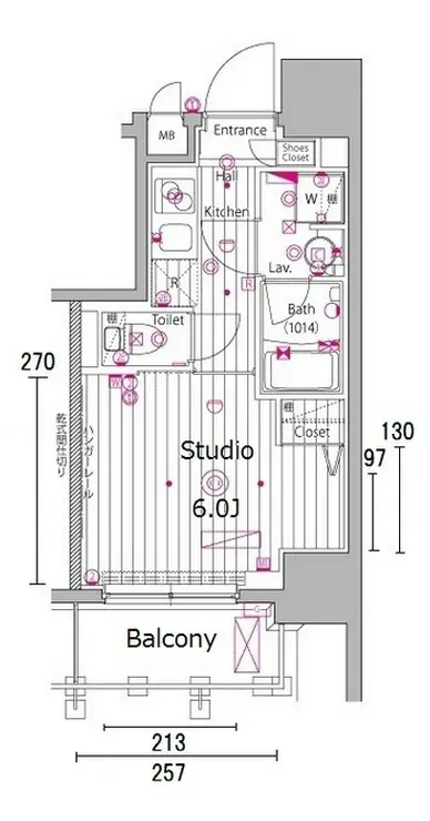 ガーラ・プレシャス渋谷六本木通り 12階階 間取り