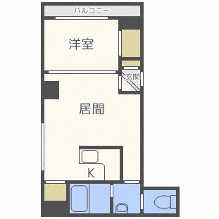カサール・ガルシア(1LDK/3階)の間取り写真