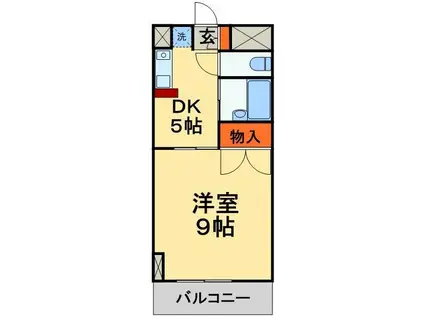 Y・Rレジデンス(1DK/6階)の間取り写真