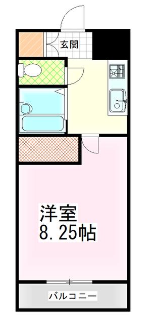 クレアトゥール松乃(1K/3階)の間取り写真