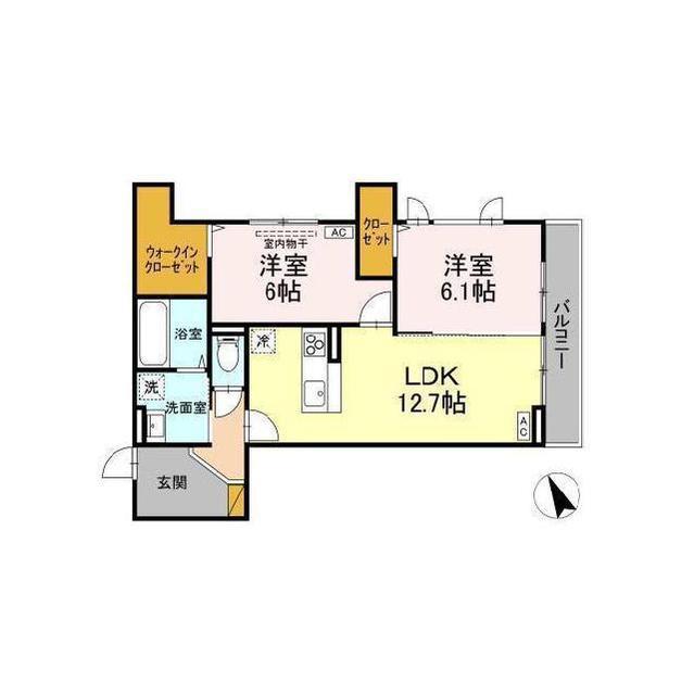 DS LIEN  A(2LDK/3階)の間取り写真