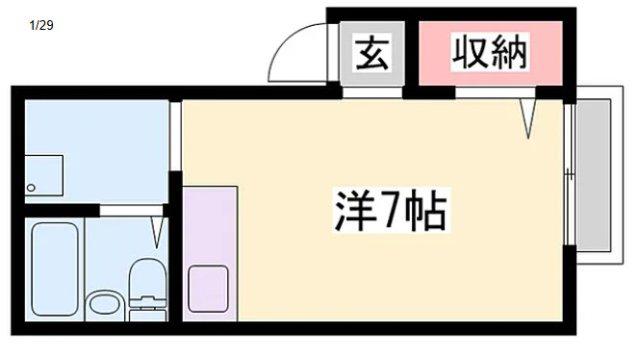 メゾン澤田 G棟(1K/2階)の間取り写真