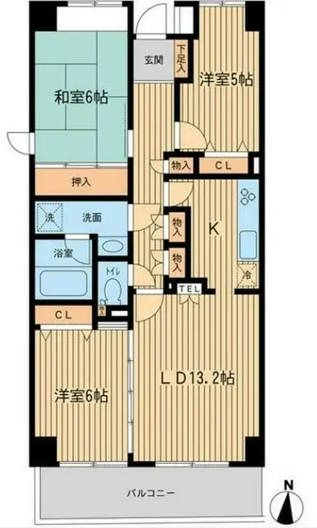 プロスペクト浦和常盤 3階階 間取り