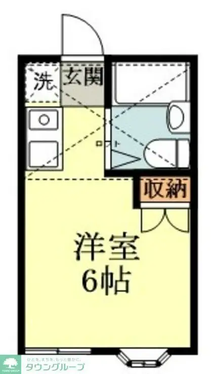 ハイツサザンクロス 1階階 間取り
