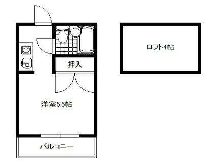 ルネパレス高嶺町(ワンルーム/2階)の間取り写真