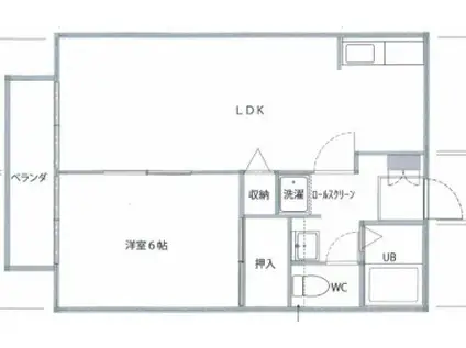 アルコンセル(1LDK/2階)の間取り写真