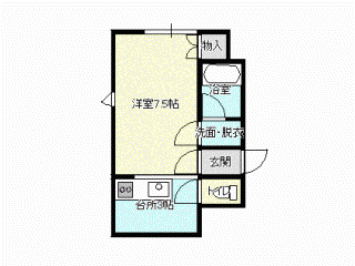 フルハウスメモリー(1LDK/2階)の間取り写真