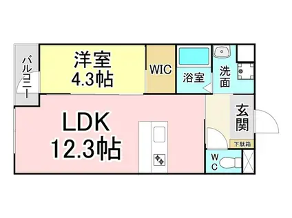 SHIZUKA BLDG(1LDK/1階)の間取り写真
