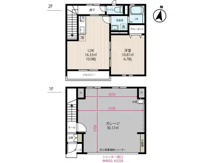 INCELL ADMIT 館山(1LDK/1階)の間取り写真