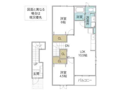 COVENT GARDEN(2LDK/2階)の間取り写真