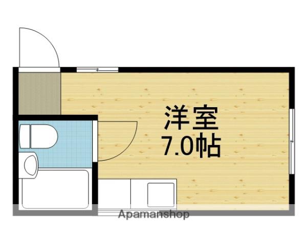 ハイツ夕陽丘(ワンルーム/2階)の間取り写真