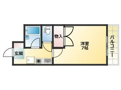 パール大宮(1K/6階)の間取り写真