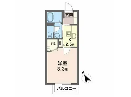 サニーコート・サトウG(1K/1階)の間取り写真