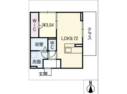 エスペランサ旭 A棟(1LDK/1階)の間取り写真