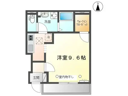 グランチェスタIII(1K/1階)の間取り写真